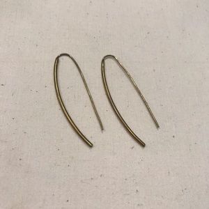 Gold one piece earrings